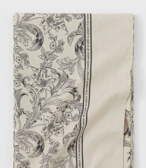 Patterned tablecloth, €14.99, H&M