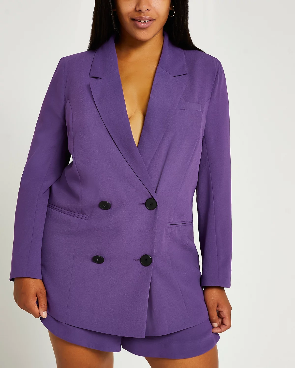 Purple double breasted blazer, €87