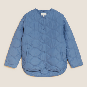 Padded Collarless Puffer Jacket, €80, Marks & Spencer