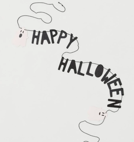 Letter garland, €7, H&M