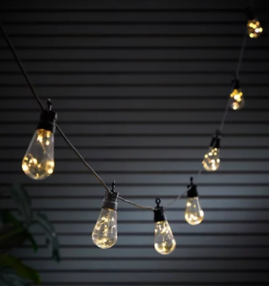 Festoon luxury outdoor lights, €40, M&S
