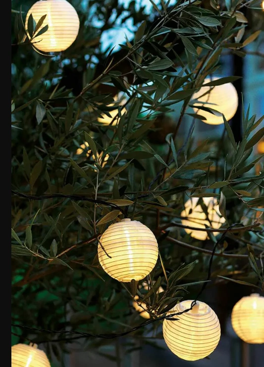 Solar lantern chain, €49, Urban Outfitters