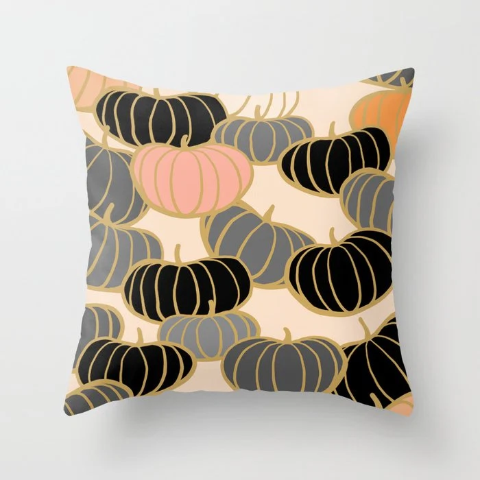 Retro pumpkin cushion, €25.79, Society6