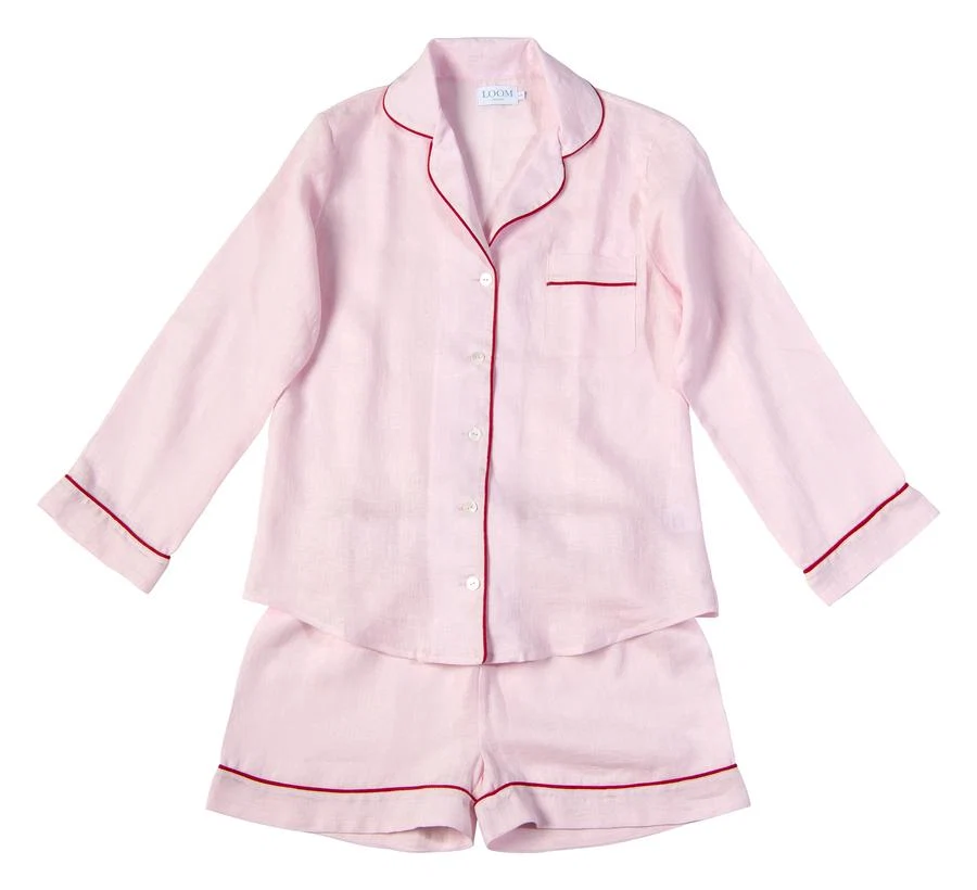 Linen pyjama short set, €150, Loom Irish Linen