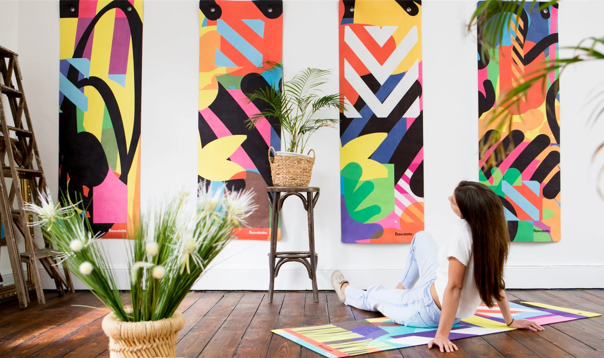 These sustainable yoga mats are so beautiful they double as wall art