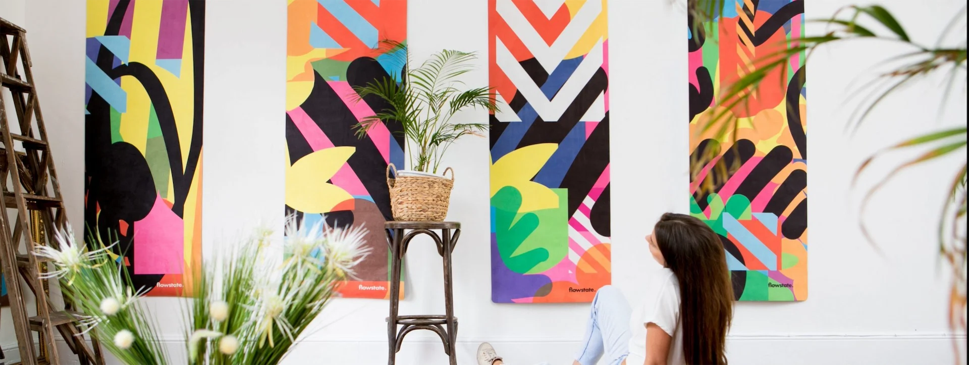 These sustainable yoga mats are so beautiful they double as wall art