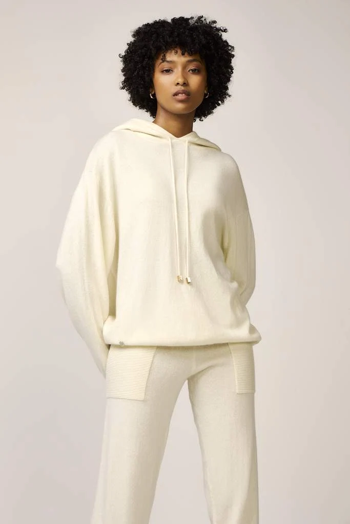 The frayed cuff cashmere hoodie, €305, Lucy Nagle