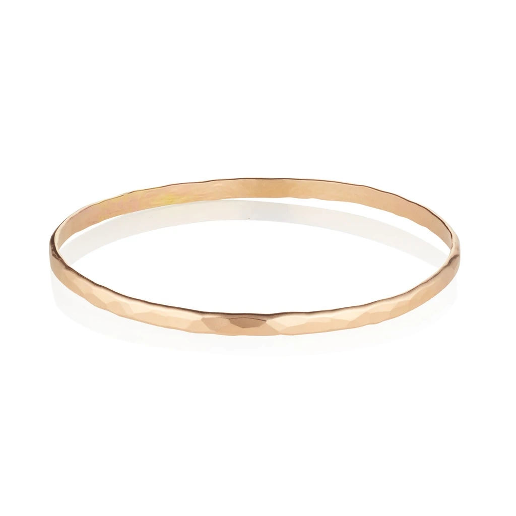 Gold Filled Hammered Bangle, €110