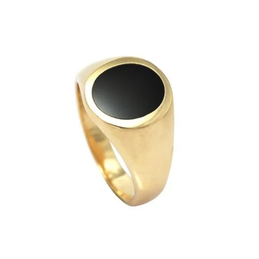 Rhodes Gold & Onyx Signet Ring, €55