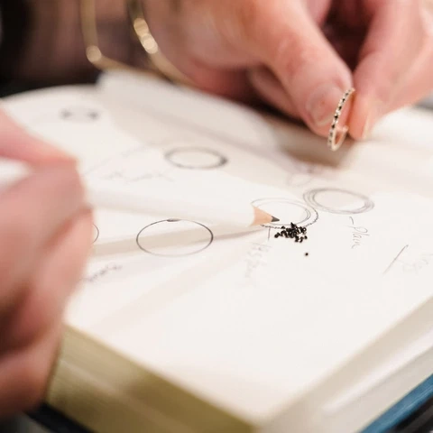upclose detail of jewellery design at MoMuse