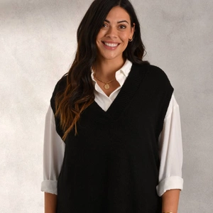 Live Unlimited Black Curve Knitted Vest, €95, Next