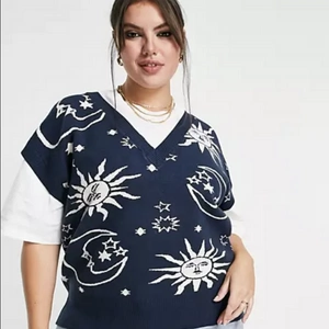 Neon Rose Relaxed Sweater Vest, €40.99, ASOS