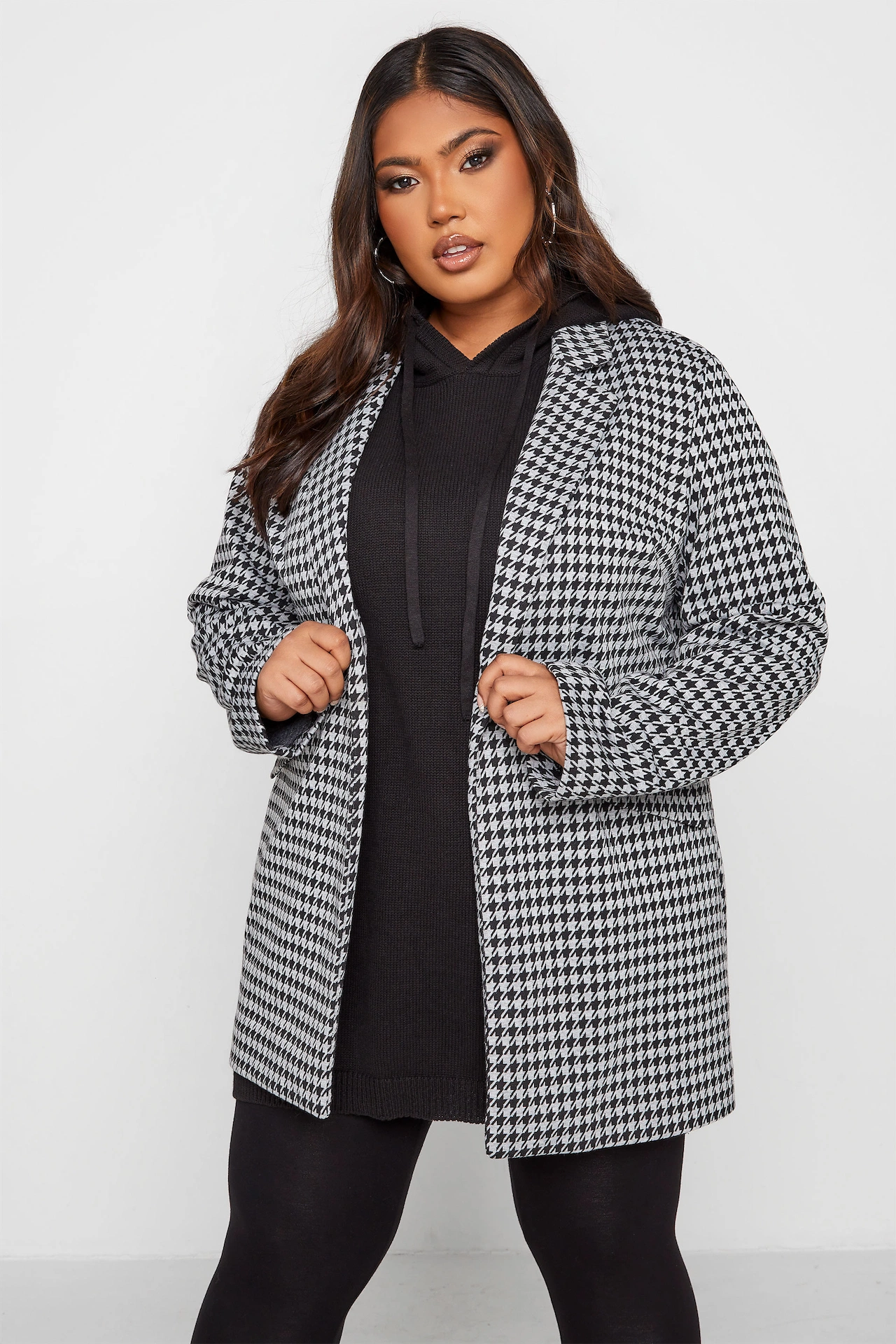 Grey Dogtooth Blazer Jacket, €68, Yours Clothing