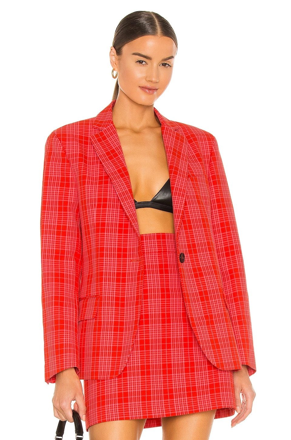 Plaid Blazer MSGM, €460, Revolve