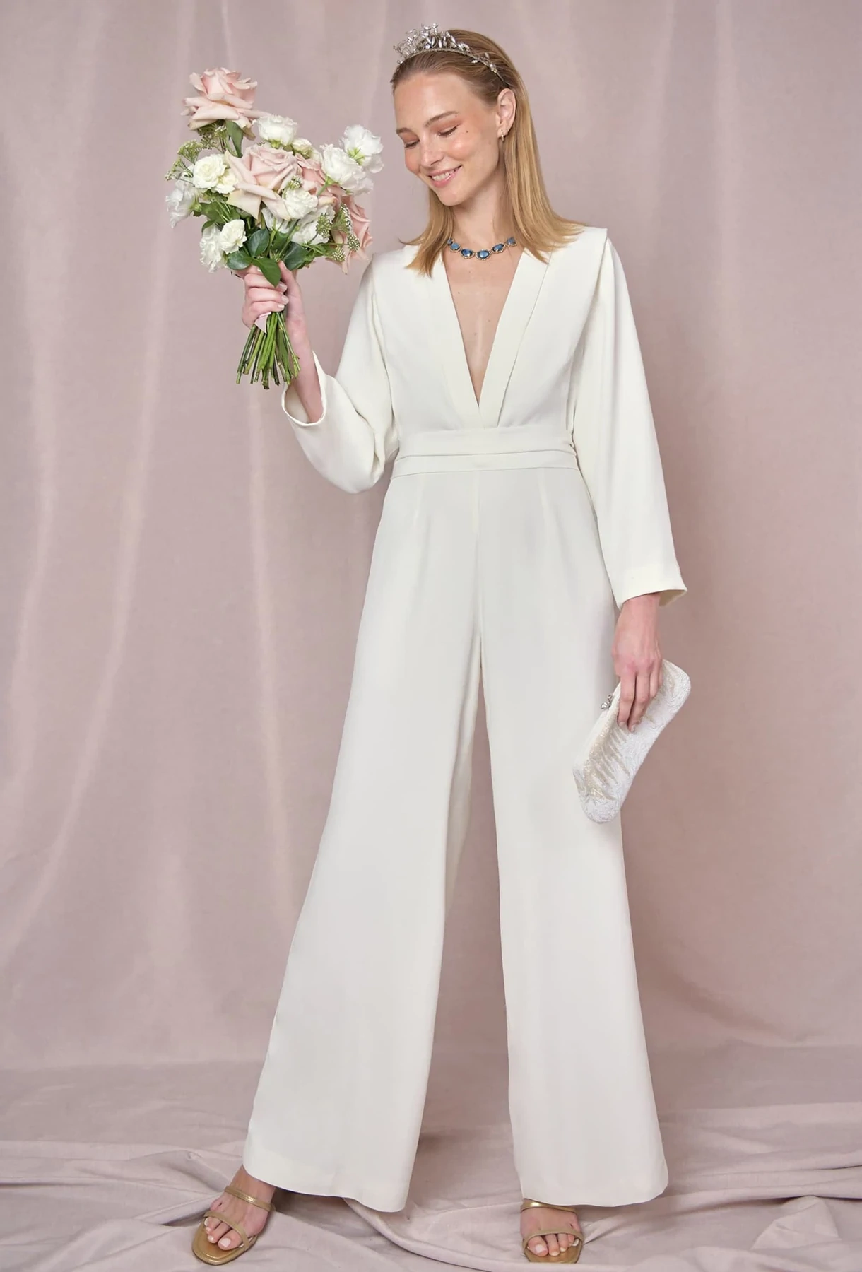 Emilia – Ivory Tuxedo Jumpsuit, €748, Rixo