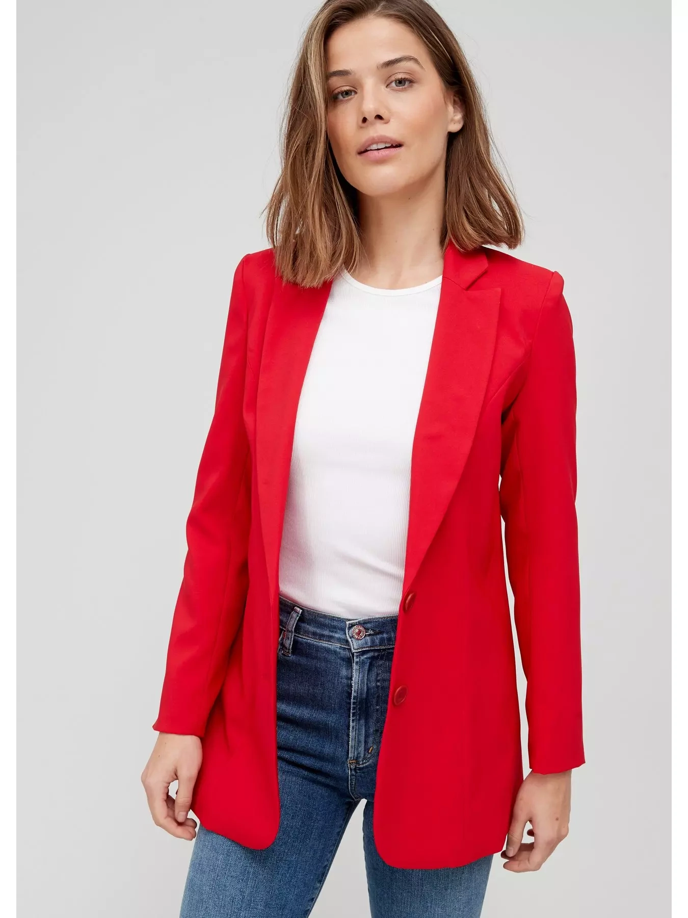 V By Very Longline Boyfriend Blazer Red, €48, Littlewoods