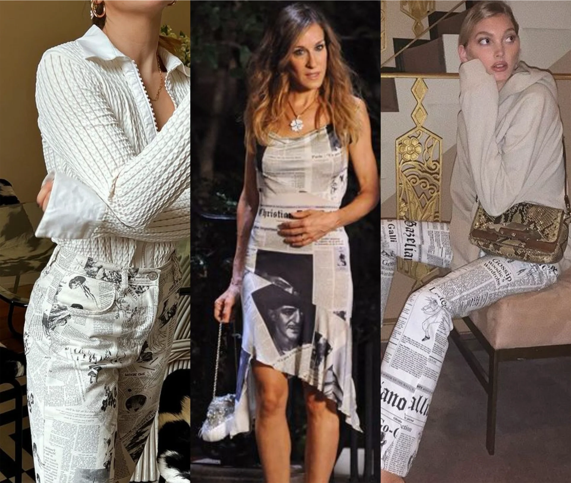 Newspaper print clothing is back thanks to Carrie Bradshaw