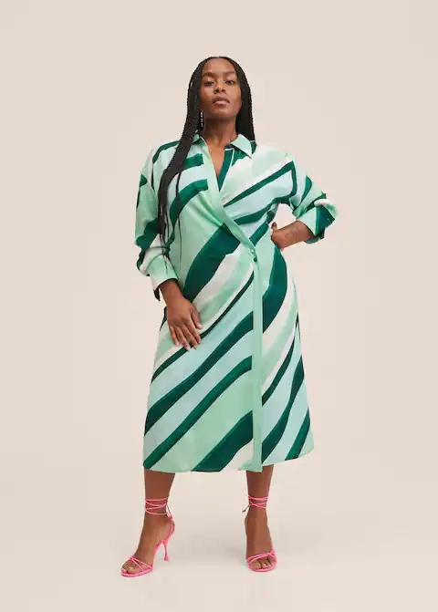 Striped Print Dress, €59.99, Mango