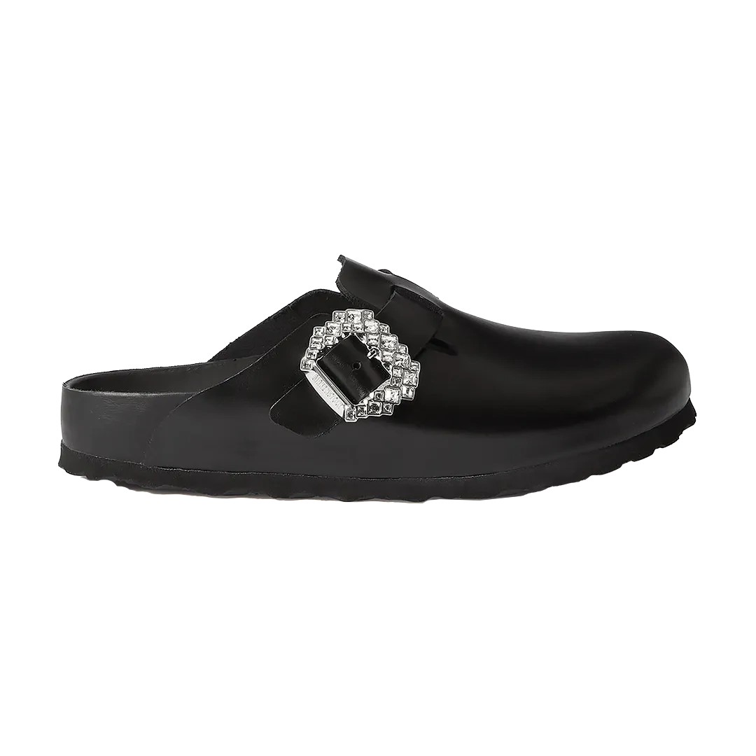 Birkenstock 1774 X Manolo Blahnik Boston Crystal–Embellished Leather Slippers, €495