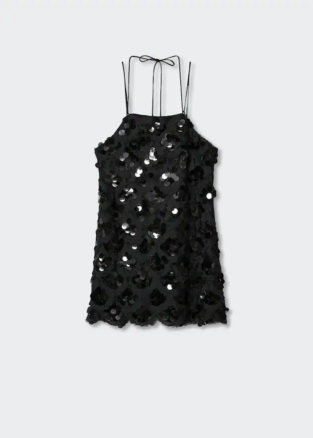 Sequined Halter Neck Dress, €59.99, Mango