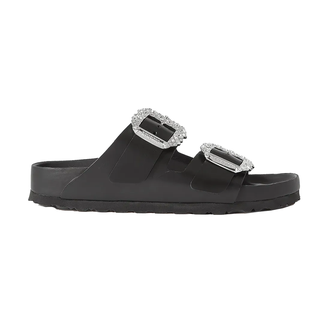 Birkenstock 1774 X Manolo Blahnik Arizona Crystal–Embellished Leather Sandals, €545