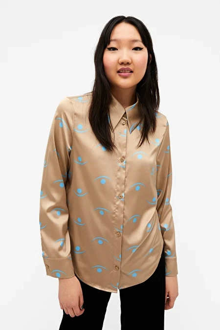  Satin Shirt,€15, Monki