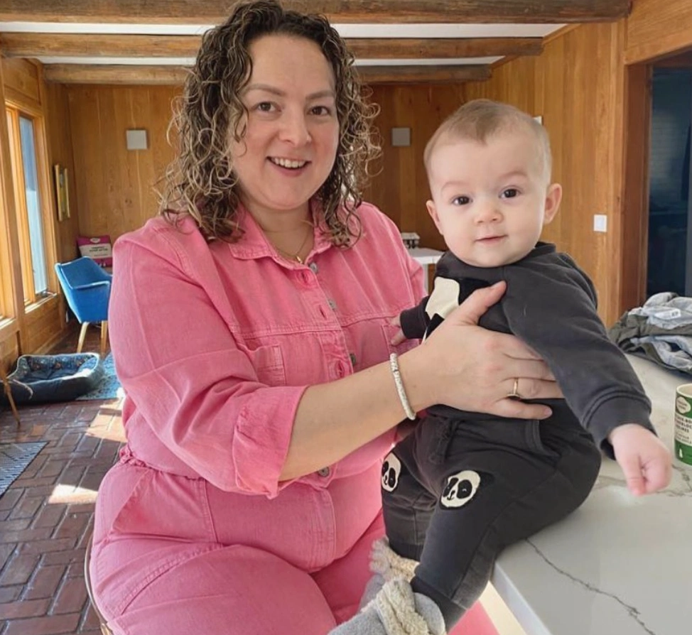 Rosemary Mac Cabe and her baby