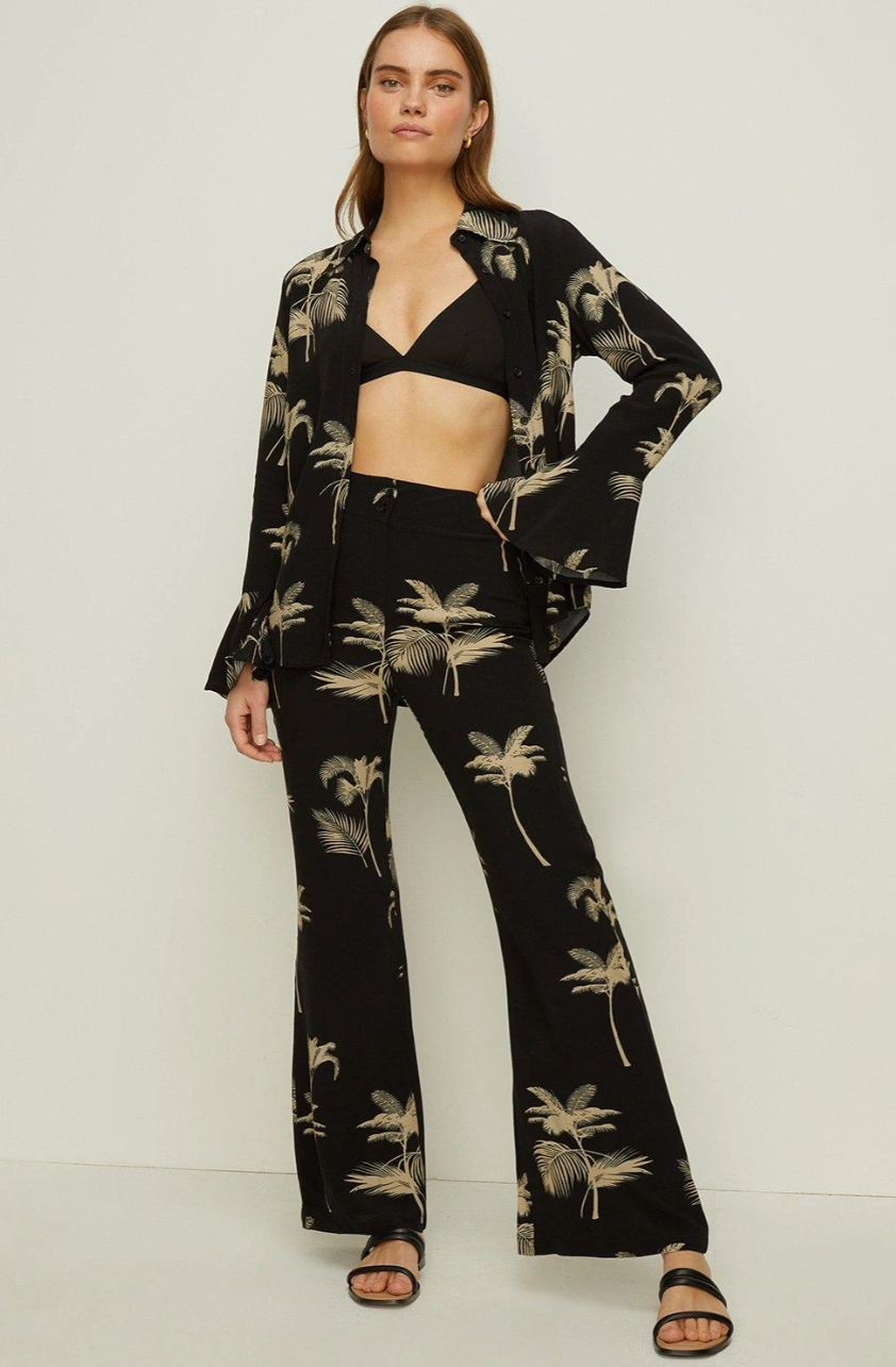 Rachel Stevens Palm Printed Co Ord Trouser, €64, Oasis
