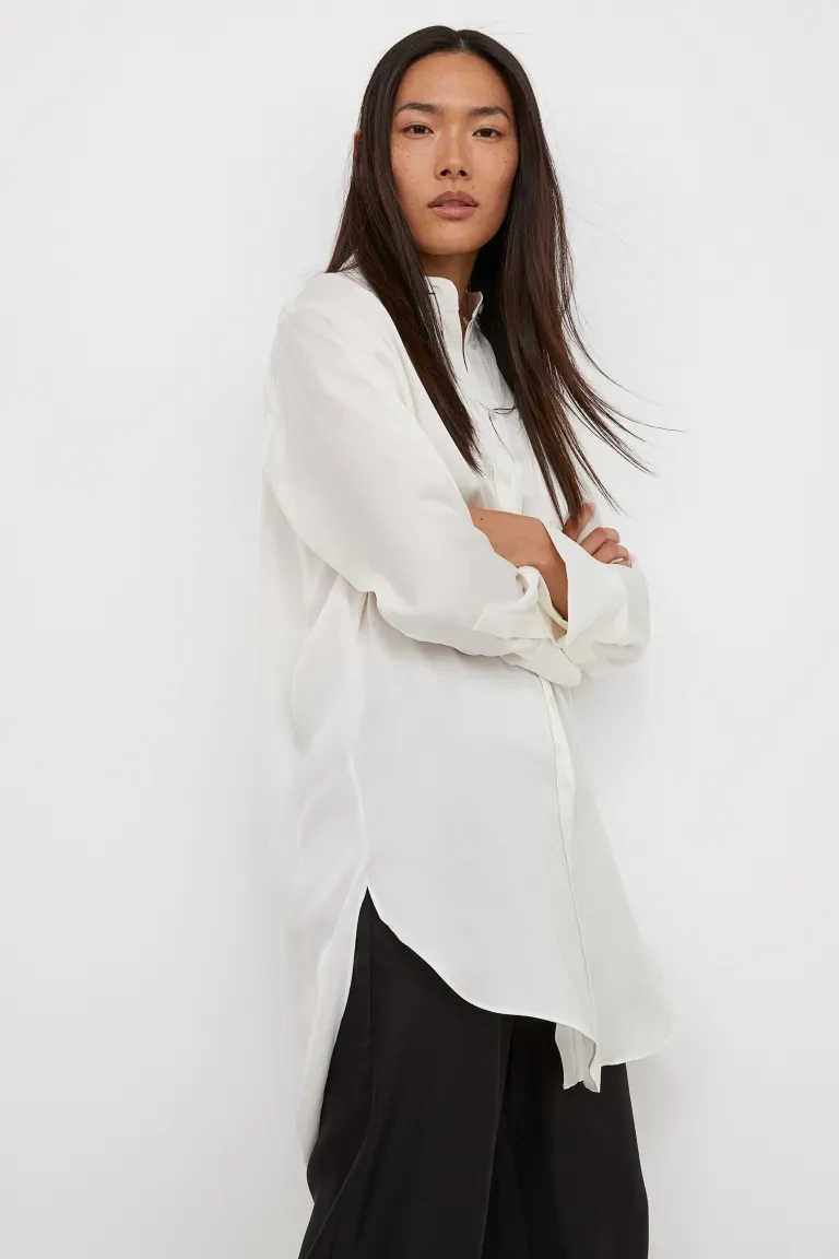 Oversized Satin Shirt, €22.99, H&M