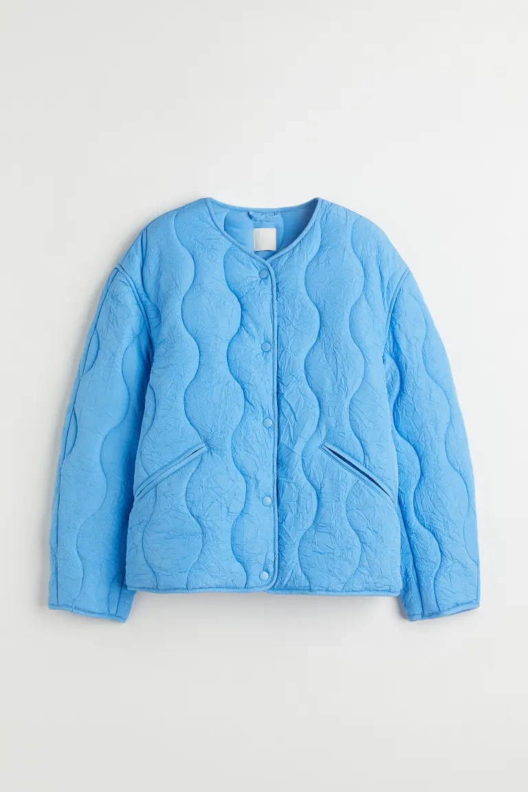 Quilted Jacket Light Blue, €49.99, H&M