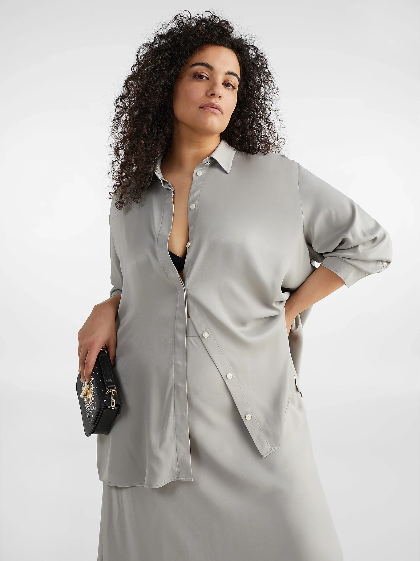 Satin Relaxed Fit Fleur Blouse Silver, €59.99, Tommy Hilfiger