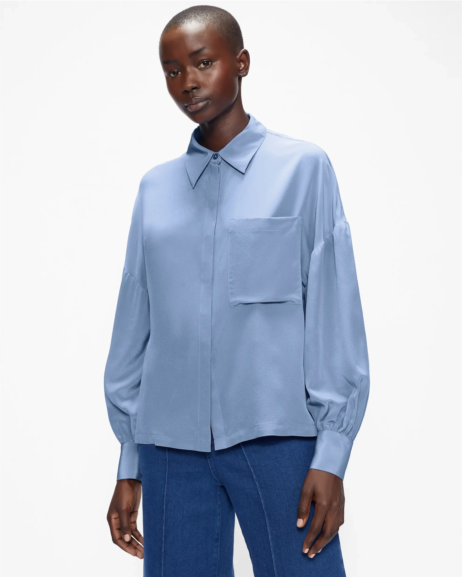 Eddnna Silk Shirt Light Blue, €115, Ted Baker