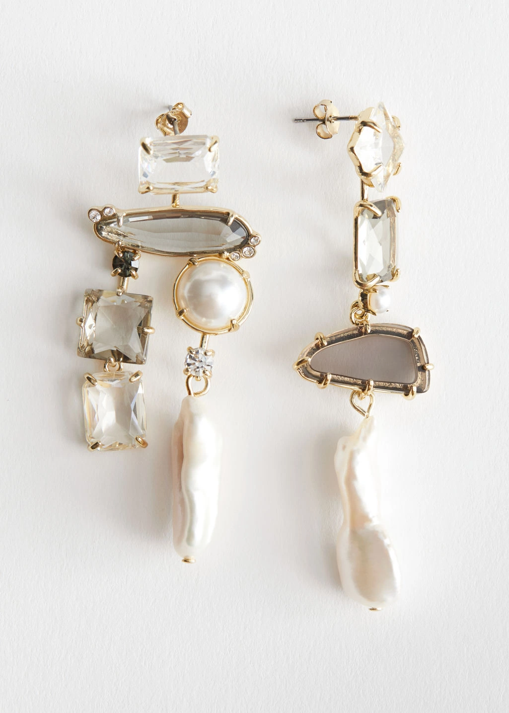 Rhinestone Pearl Hanging Earrings, €39, & Other Stories