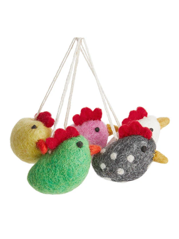 Afroart Felted Easter Decorations, €15, Arket