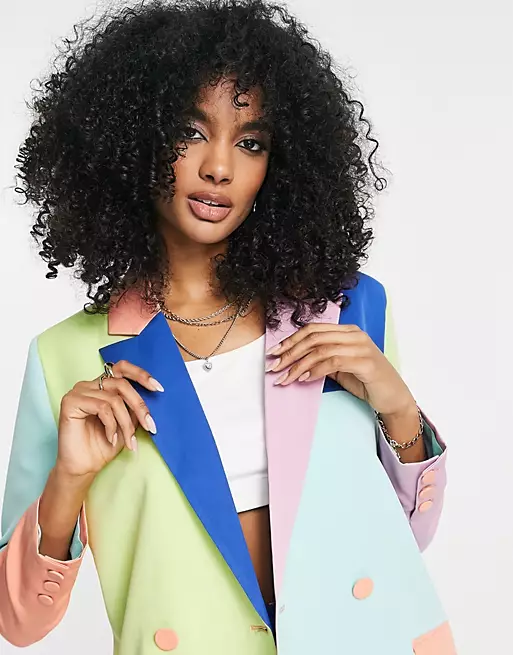 Annorlunda colour block suit blazer, €82.99 ASOS