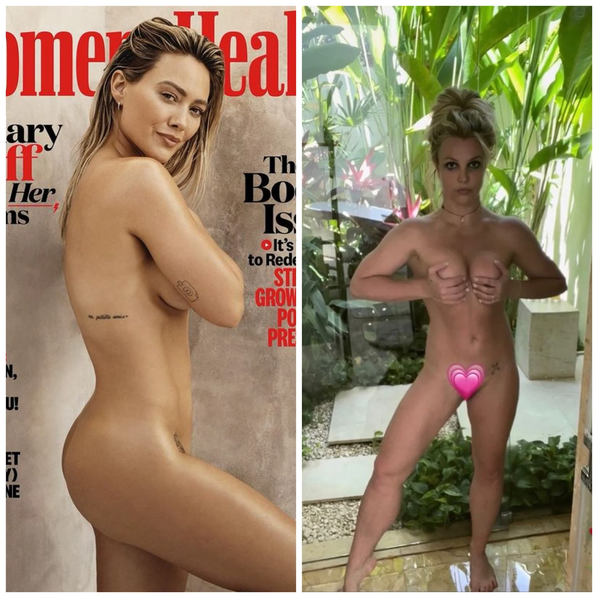 Two women posed naked, only one of them drew flak