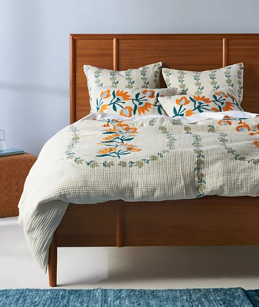 Embroidered Bevin Duvet Cover, from €245, Anthropologie