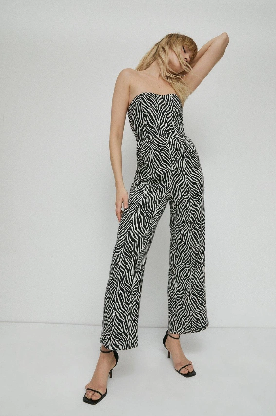 Zebra Bandeau Jumpsuit, €93.80, Warehouse