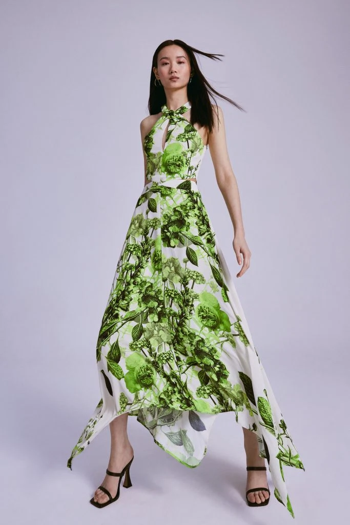 Karen Millen Rui Jiang halter maxi