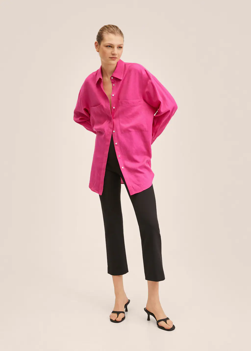 Linen Oversize Shirt, €35.99, Mango