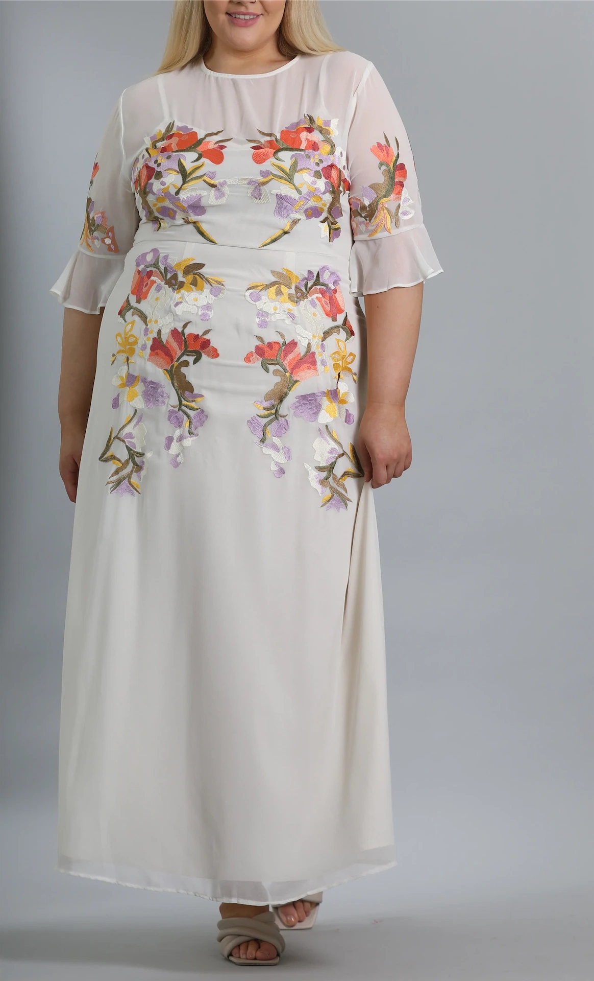 Ganni Floral Pleated Georgette Dress, rent from €70, Happy Days
