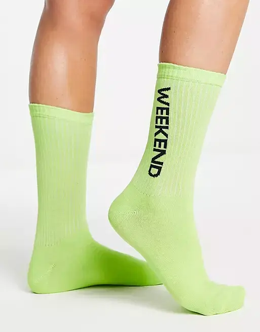 Weekend Collective Calf Length Rib Socks, €4.50, ASOS