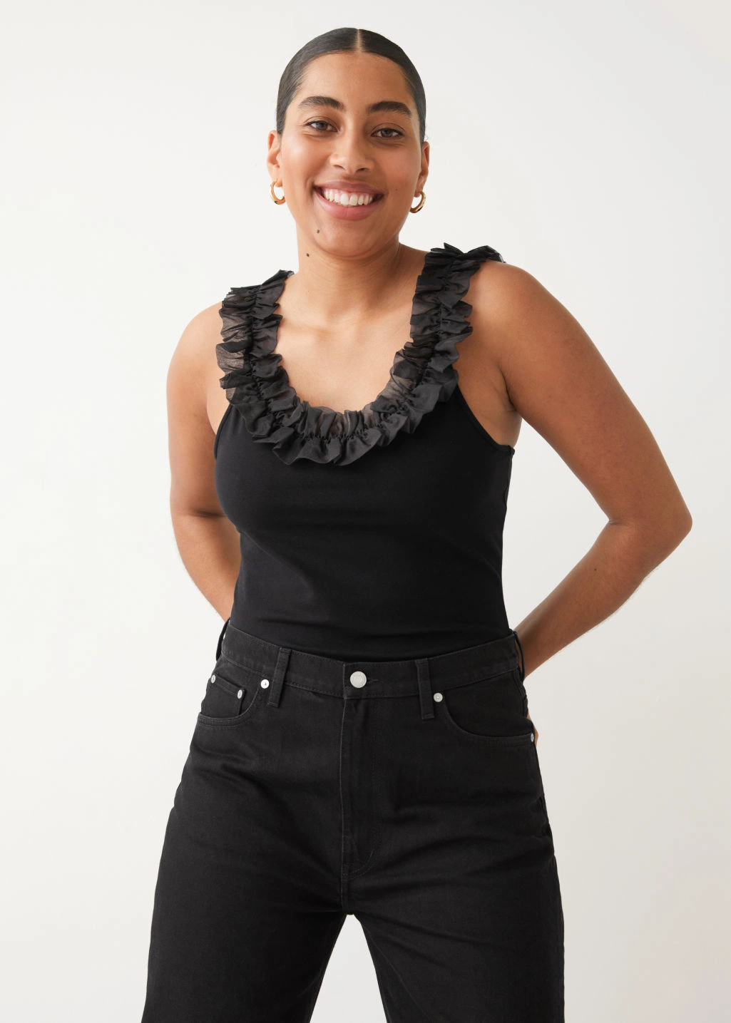 Organza Ruffle Bodysuit, €29, &Other Stories