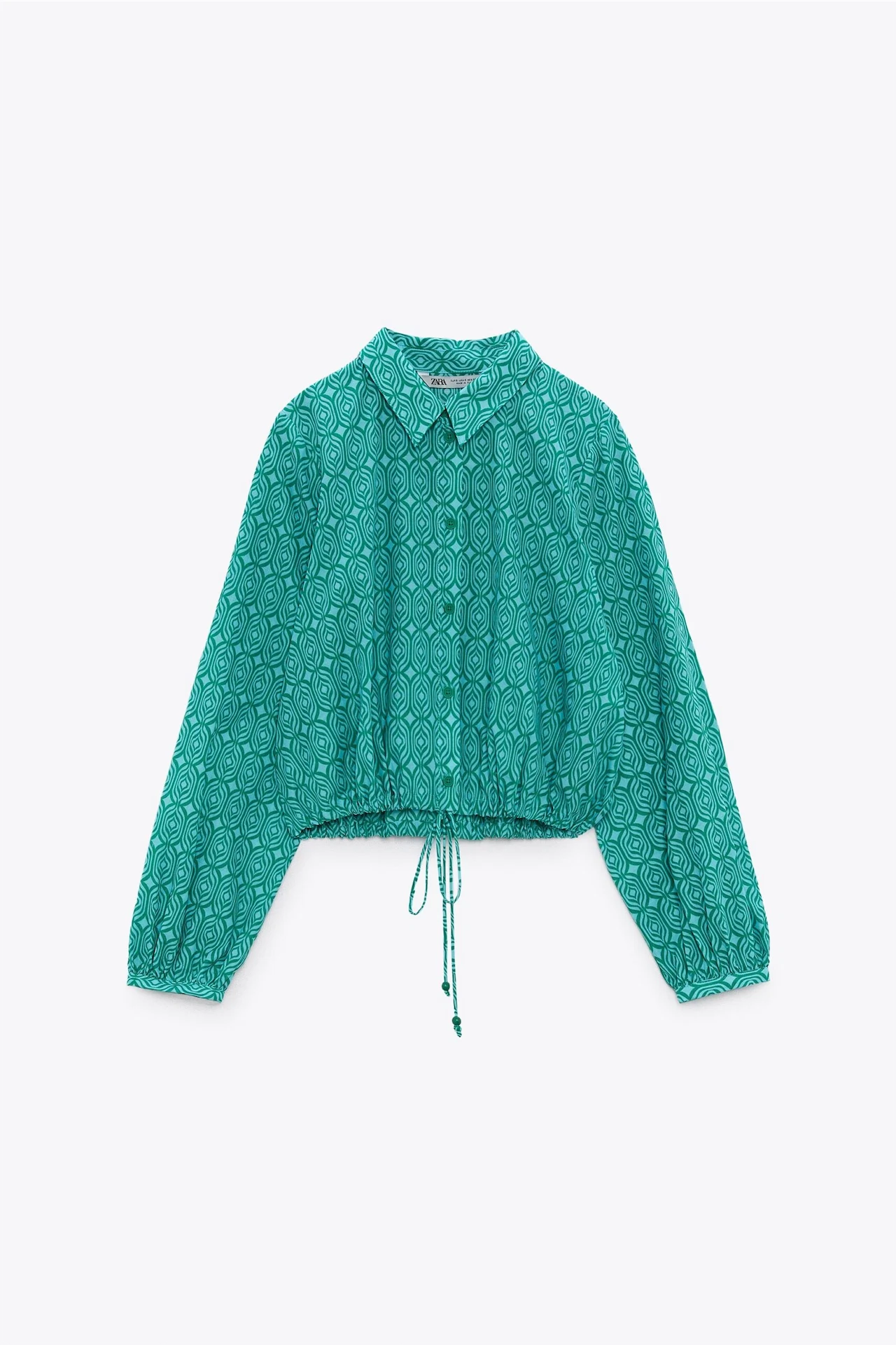 Zara Printed Blouse with Ties, €39.95