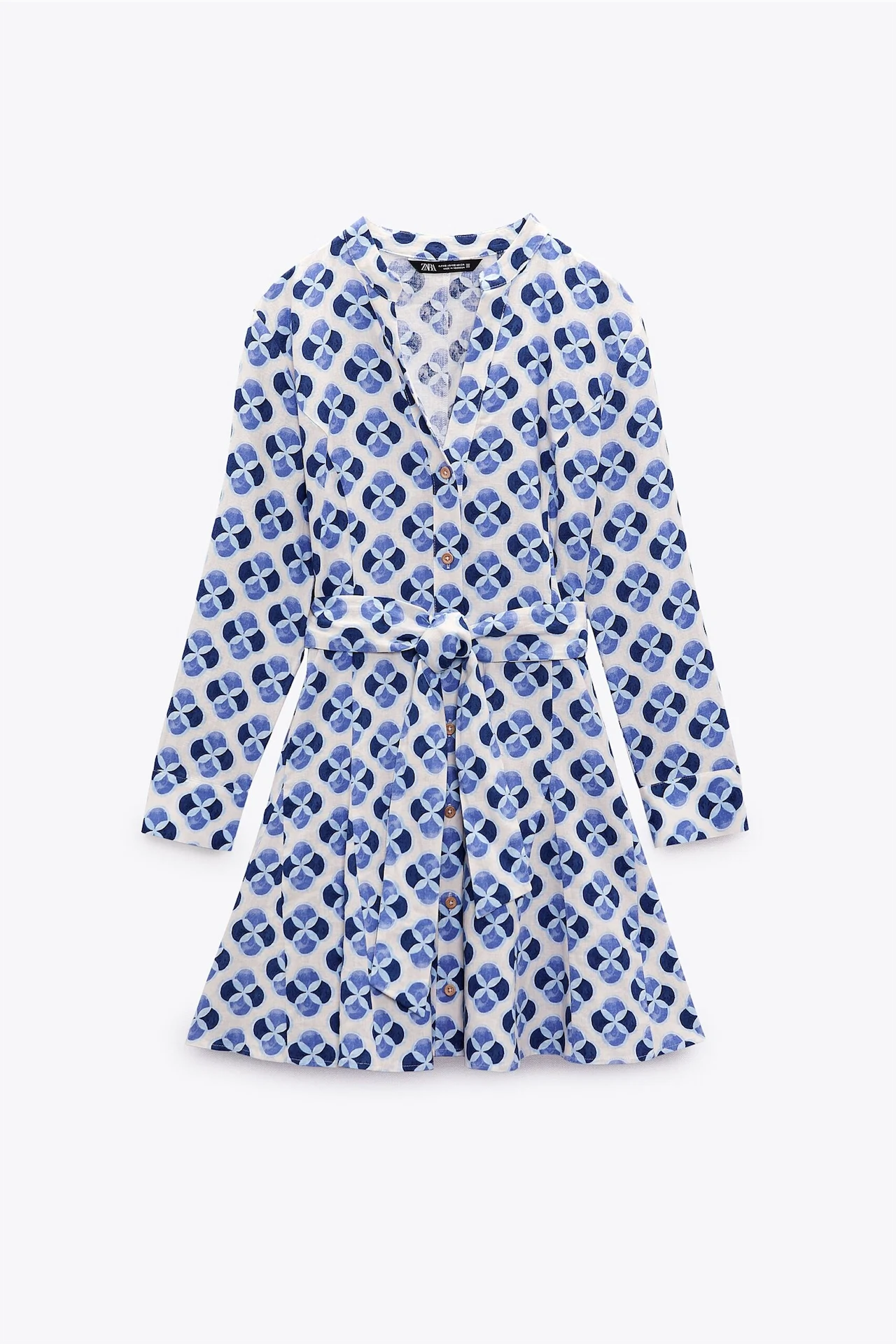 Zara Printed Linen Blend Shirt Dress, €39.95
