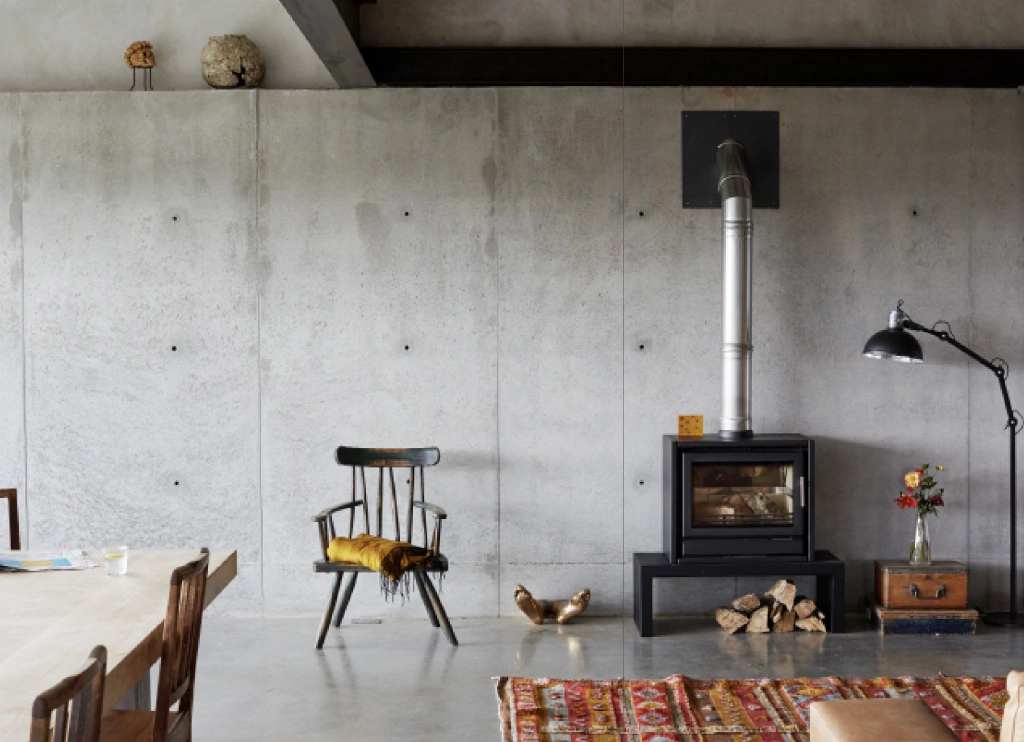 concrete house Sligo living room