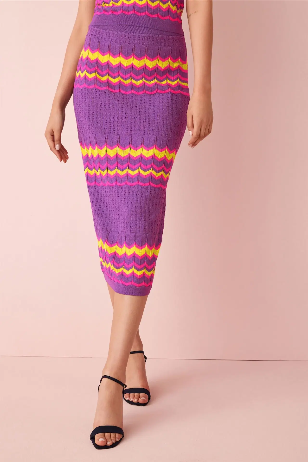 Purple Co-Ord Crochet Midi Skirt, €34, Next