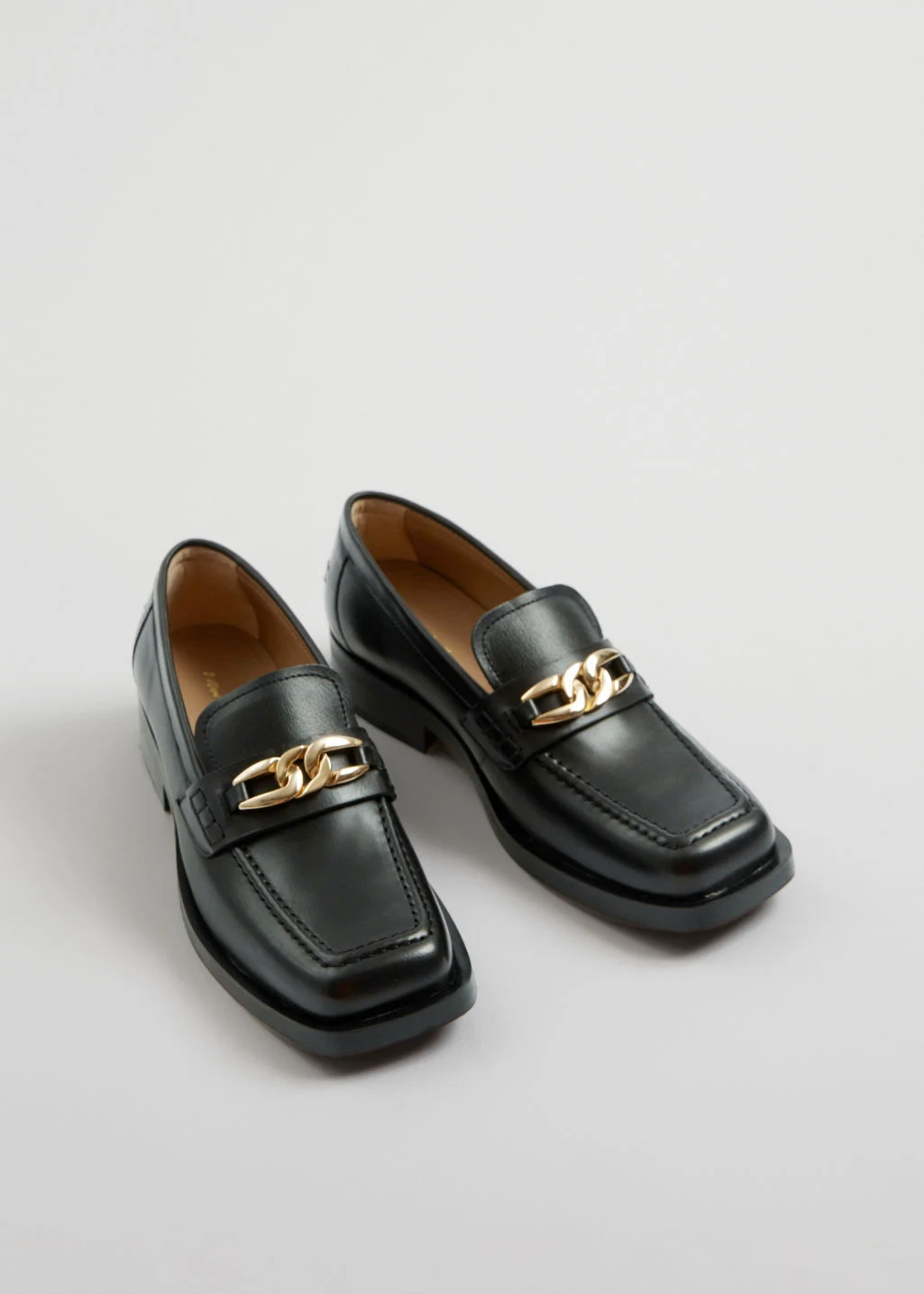 &Other Stories Squared Toe Leather Loafers, €139