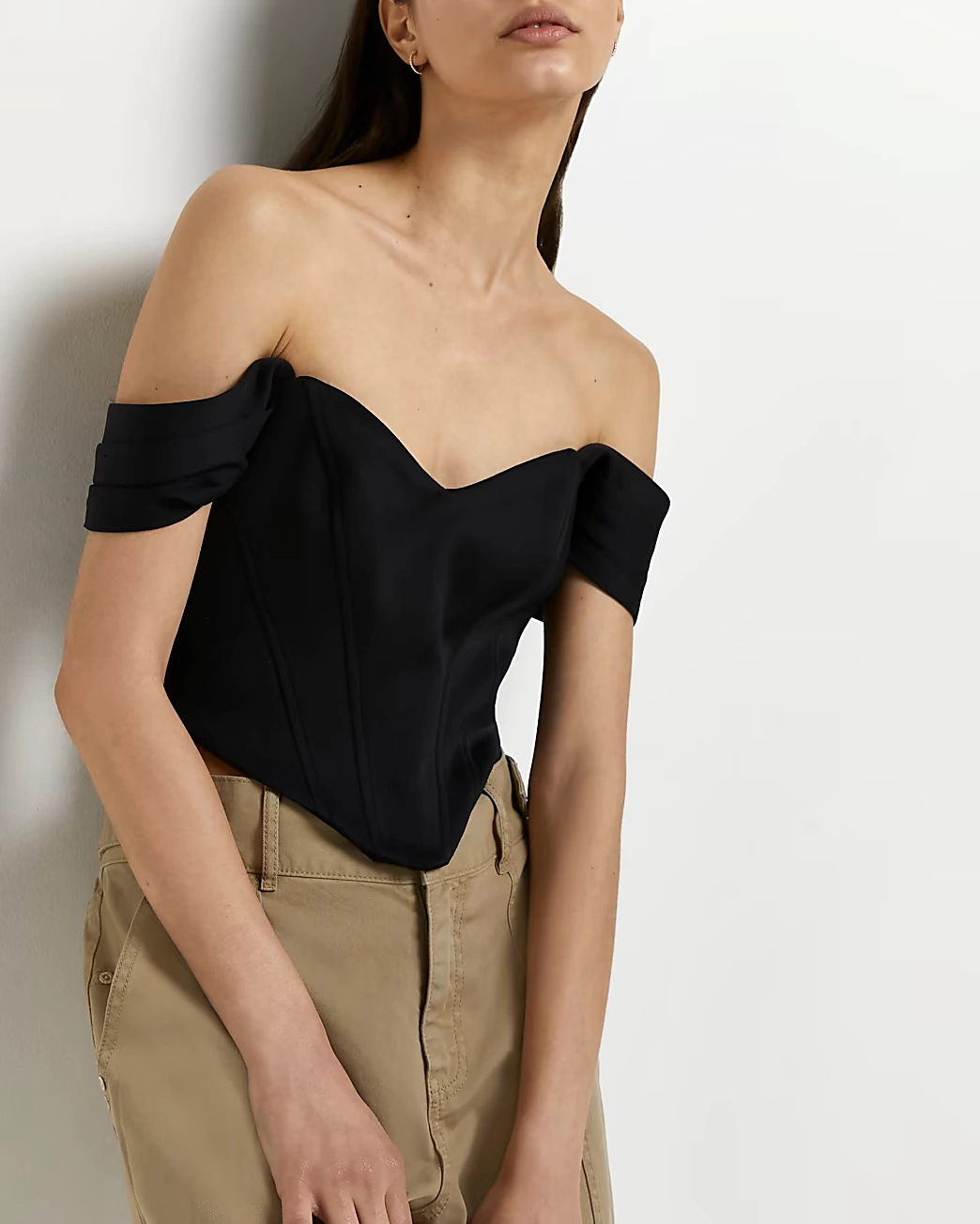 Black Bardot Top, €30, River Island