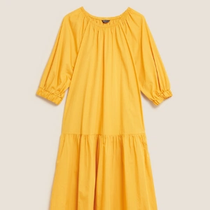 M&S Pure Cotton Round Neck Midaxi Tiered Dress, €60